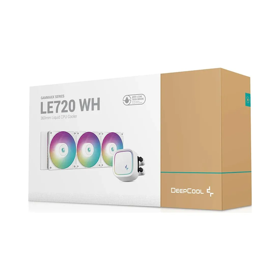 Водяного охлаждения СВО DEEPCOOL LE720 WH LGA1700/1200/115X/AM5/AM4 TDP 300W, ARGB Lighting PWM, TRIPLE FAN, белый